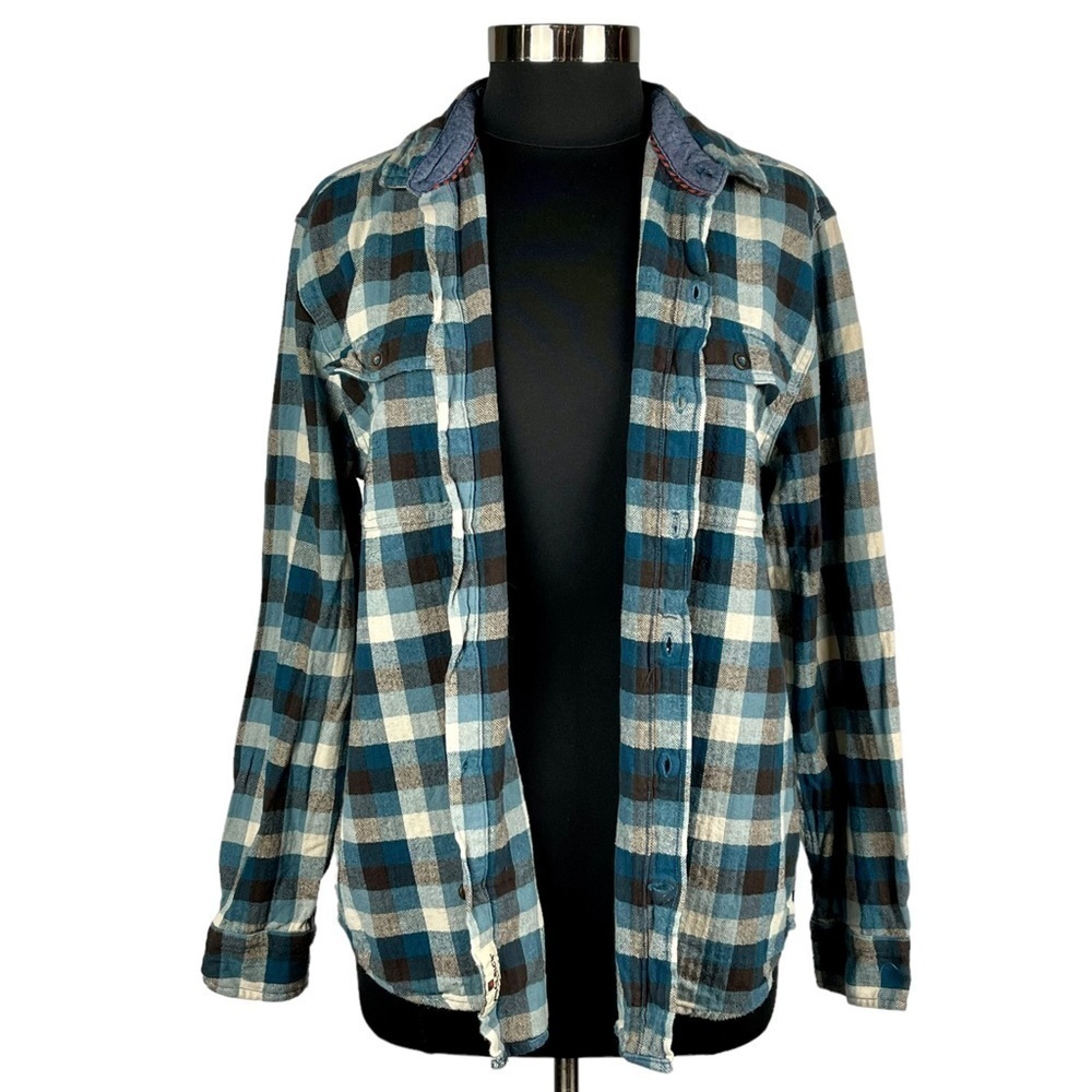 WOOLRICH ULTIMATE FLANNEL 100% COTTON PLAID CASUAL BUTTON DOWN SHIRT - Picture 3 of 16